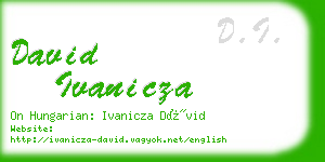 david ivanicza business card